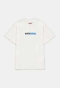 Camiseta PIET x Oakley Caution Bone White – Estampa Técnica e Puídos - imagem 1