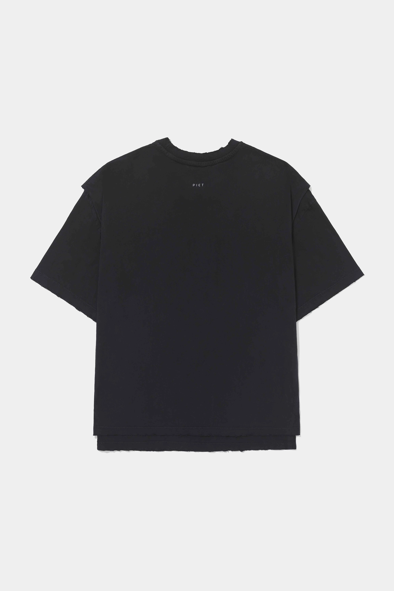 Camiseta PIET x Oakley Layered Vintage Black – Dupla Camada com Elipse Metal - imagem 2