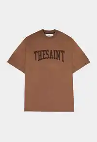 Camiseta TheSaint Oversized THESAINT Stoned Brown – Streetwear Autêntico - imagem 1