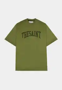 Camiseta TheSaint Oversized THESAINT Stoned Dark Green – Moda Streetwear - imagem 1