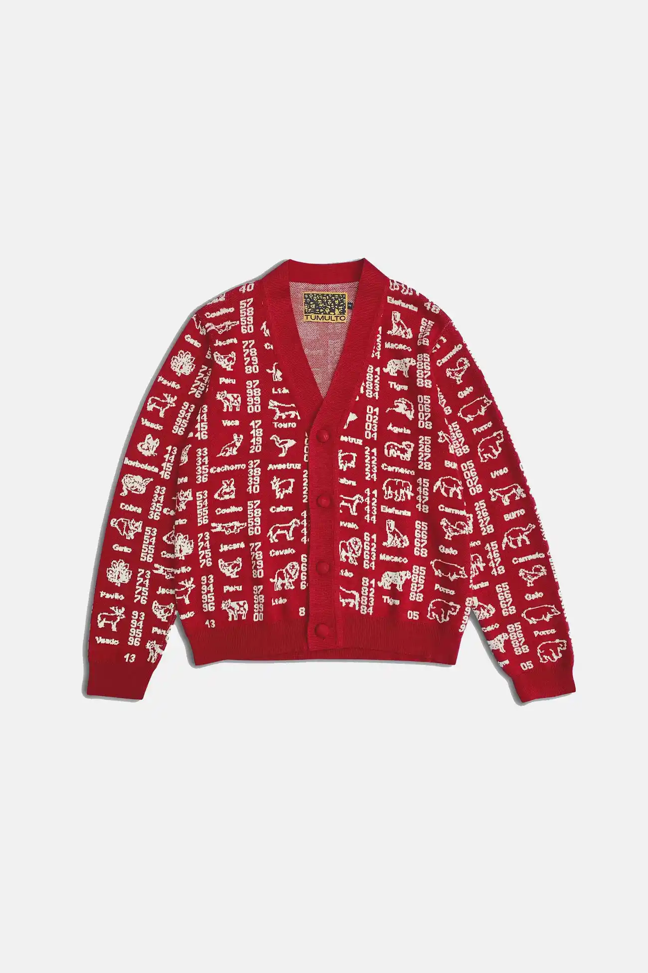 Cardigan Tumulto Tricot Jogo do Bicho Vermelho - imagem 1