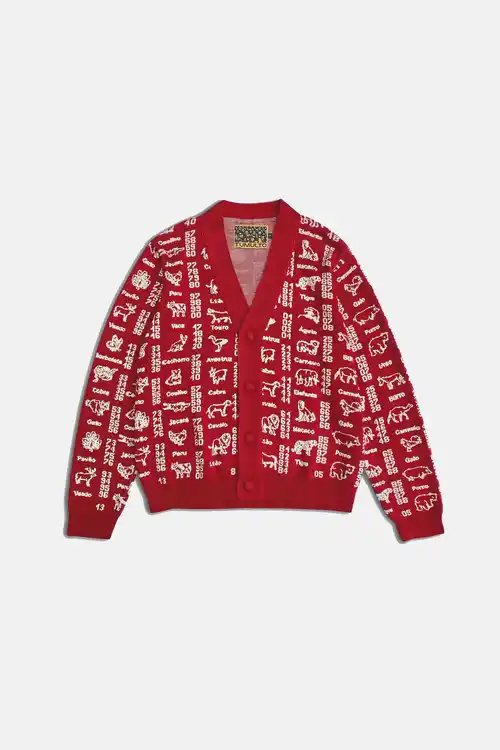 Cardigan Tumulto Tricot Jogo Do Bicho (Red)