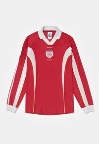 Jersey PIET F.C. Manga Longa Vermelha com Patches e Mesh - imagem 1