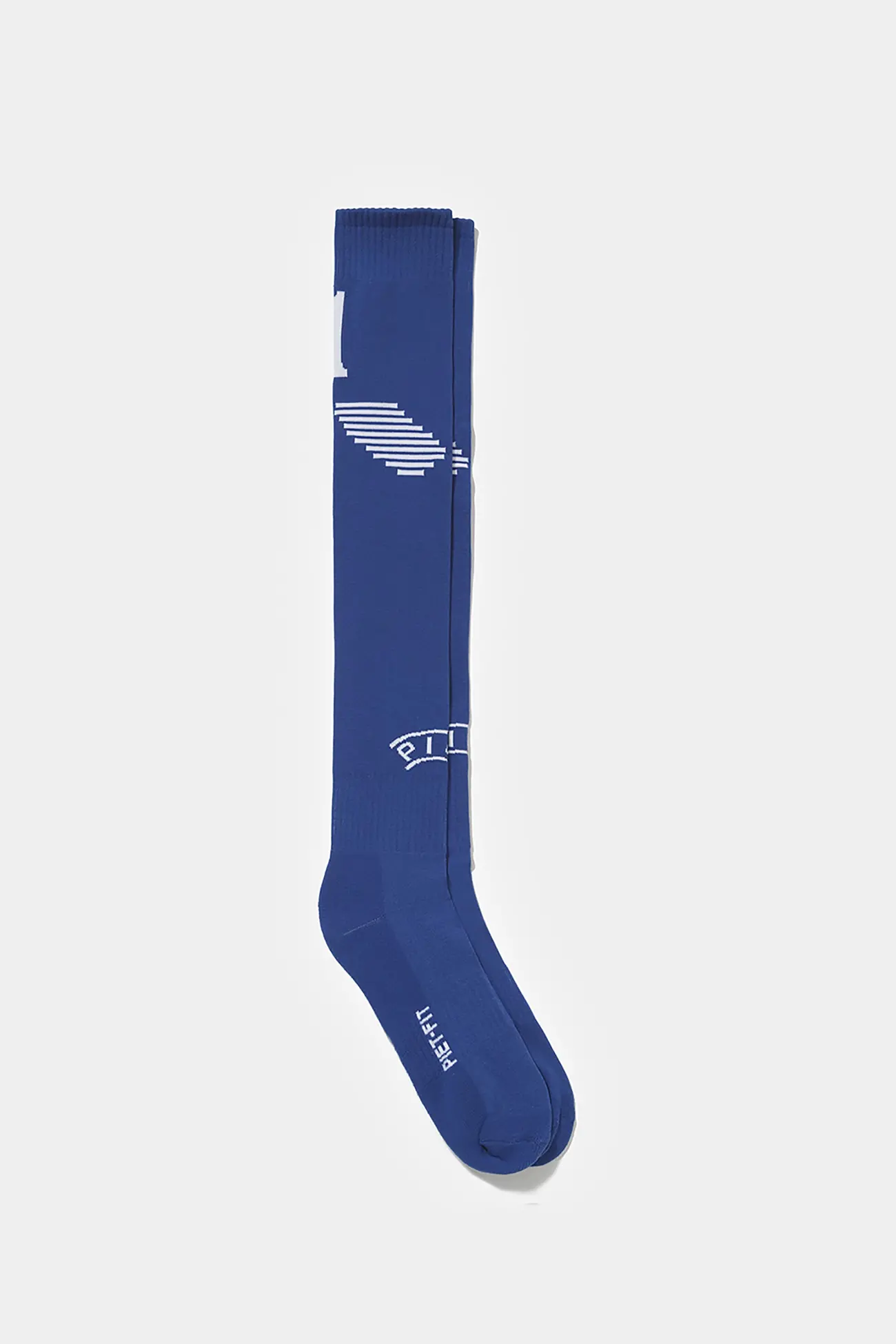 Meia PIET Soccer Socks Blue – Design Esportivo com Logos Exclusivos - imagem 1