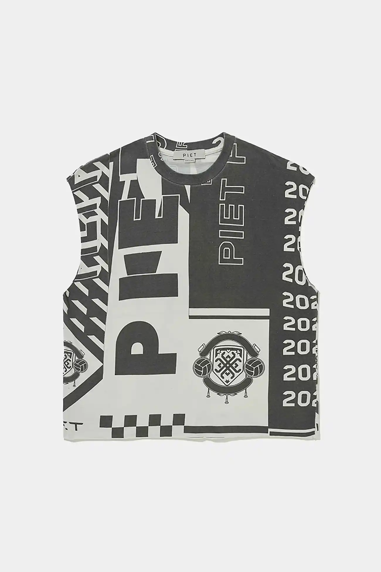 Regata PIET Scarves Raw Edge Oversized Black White – Farmers League - imagem 1