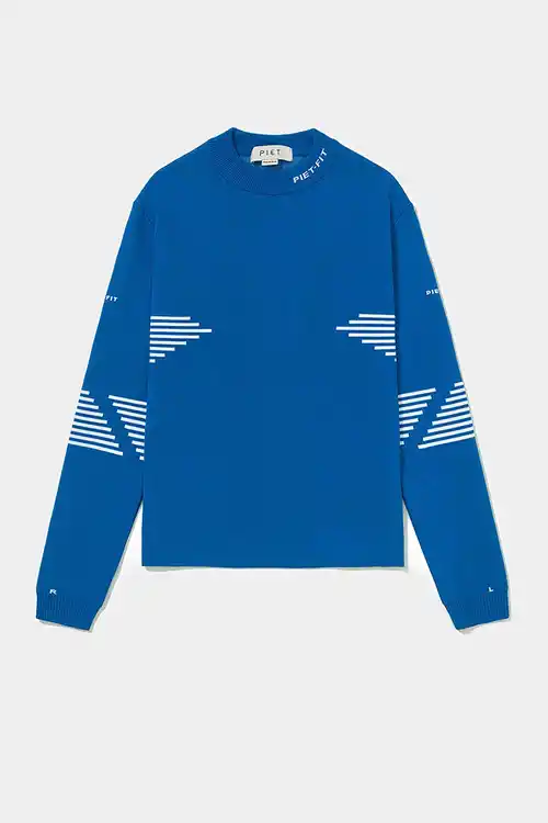 Suéter PIET Fitted Long Sleeve Sport Sweater (Blue)