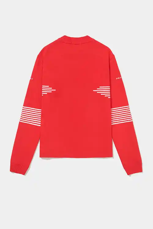 Suéter PIET Fitted Long Sleeve Sport Sweater (Red)
