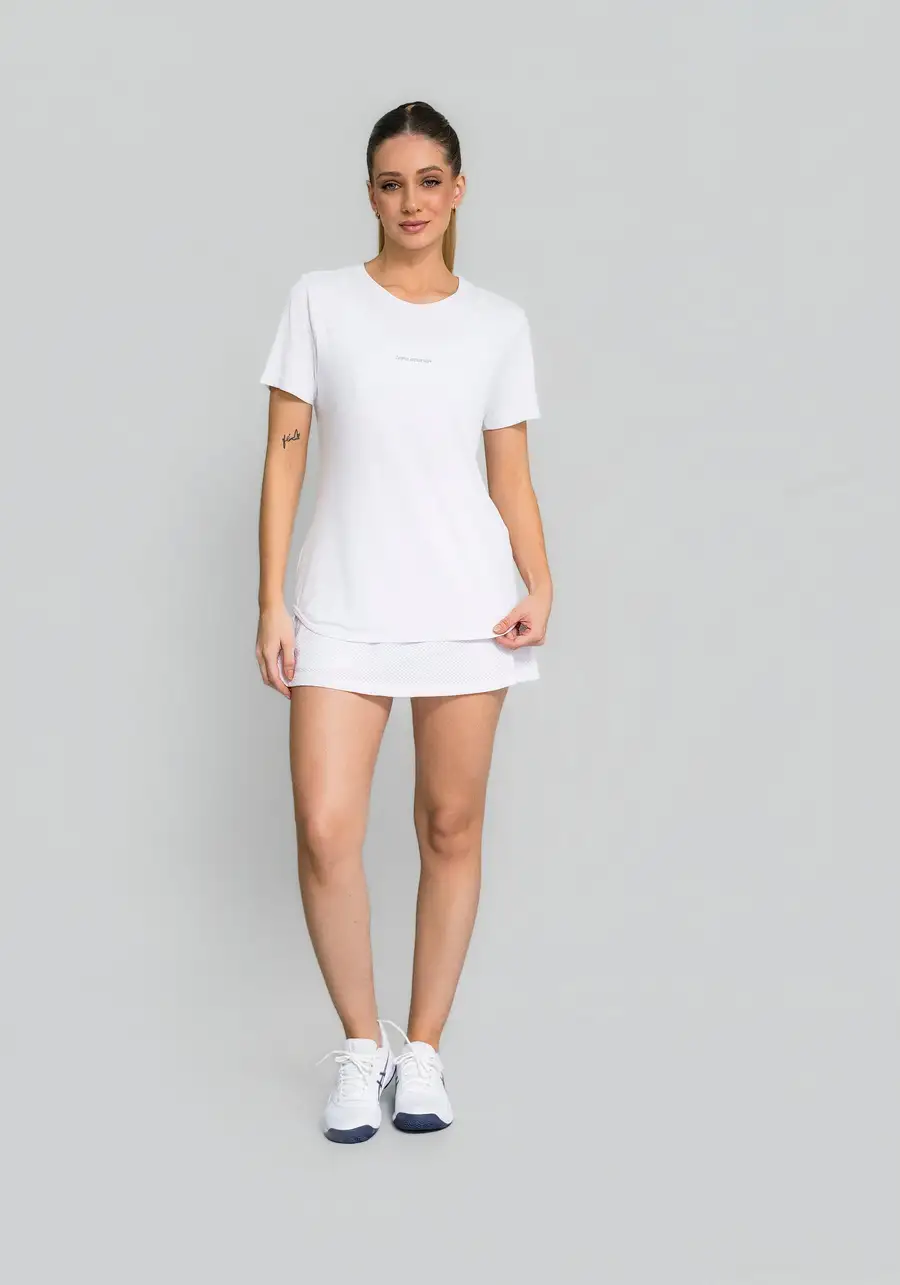 T-SHIRT CREPE ALONGADA