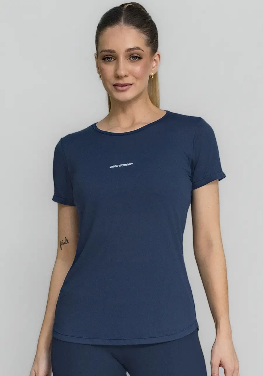 T-SHIRT CREPE ALONGADA