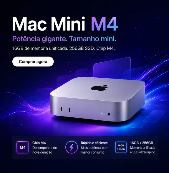 Banner mobile Mac Mini M4 16GB 256GB (2024)
