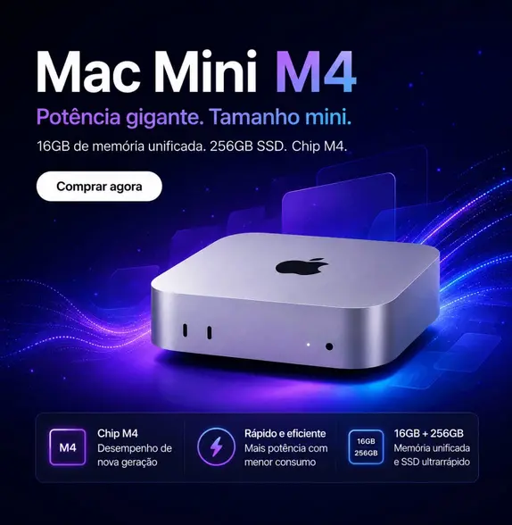 Banner mobile Mac Mini M4 16GB 256GB (2024)