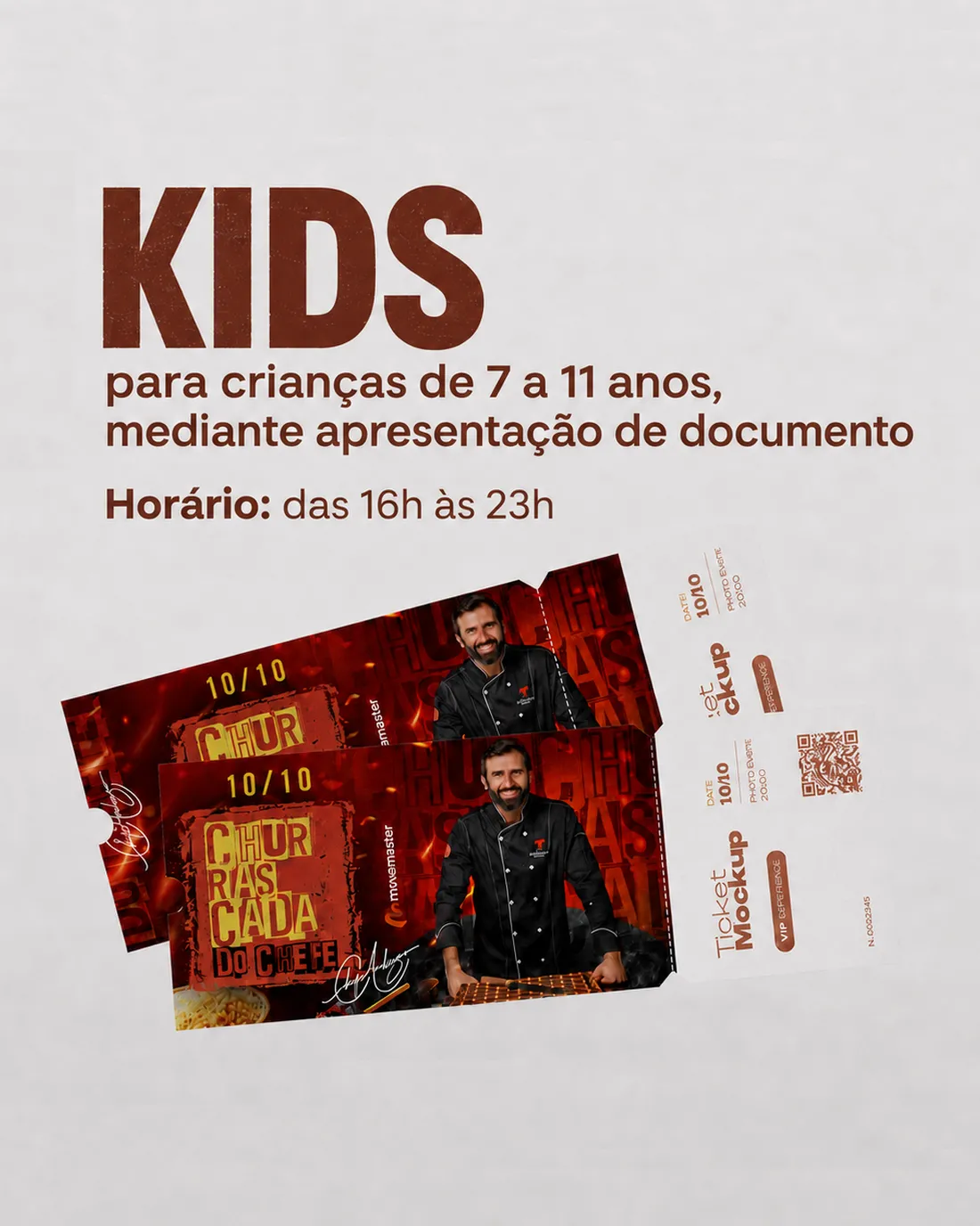 Ingresso churrascada do chefe 10/10