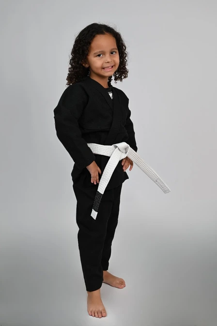 Kimono Feminino MIRIM, 4 e 5 anos. Preto