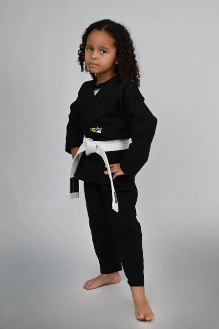 Kimono Feminino MIRIM, 4 e 5 anos. Preto