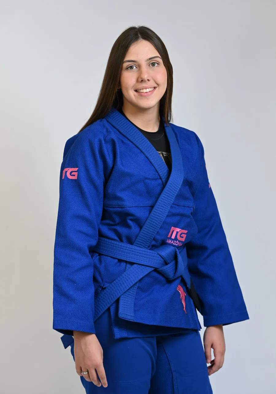 Kimono In The Guard Jiu-Jitsu AMAZÔNIA BOTO ROSA Azul