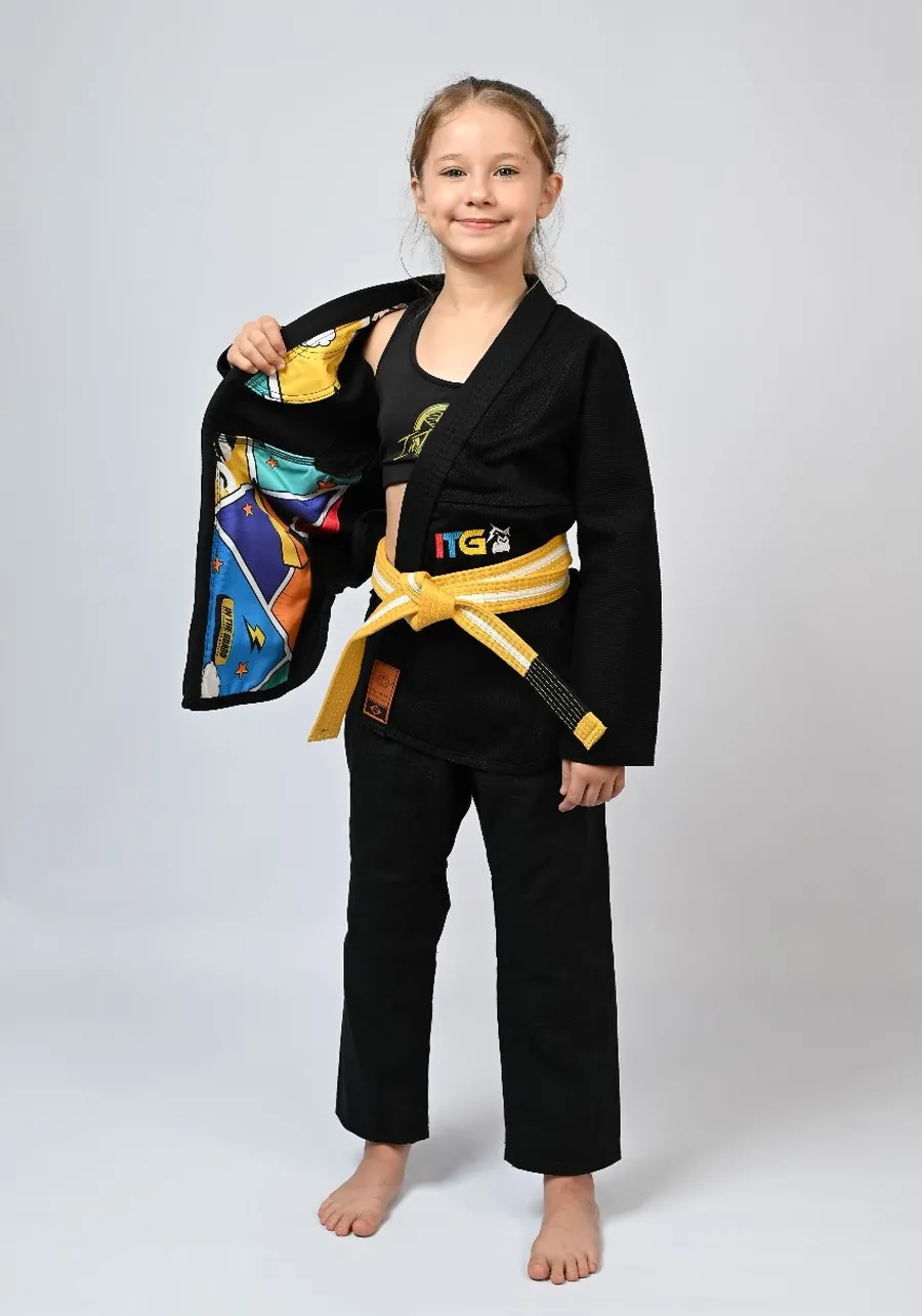 Kimono Infantil In The Guard Colors Preto
