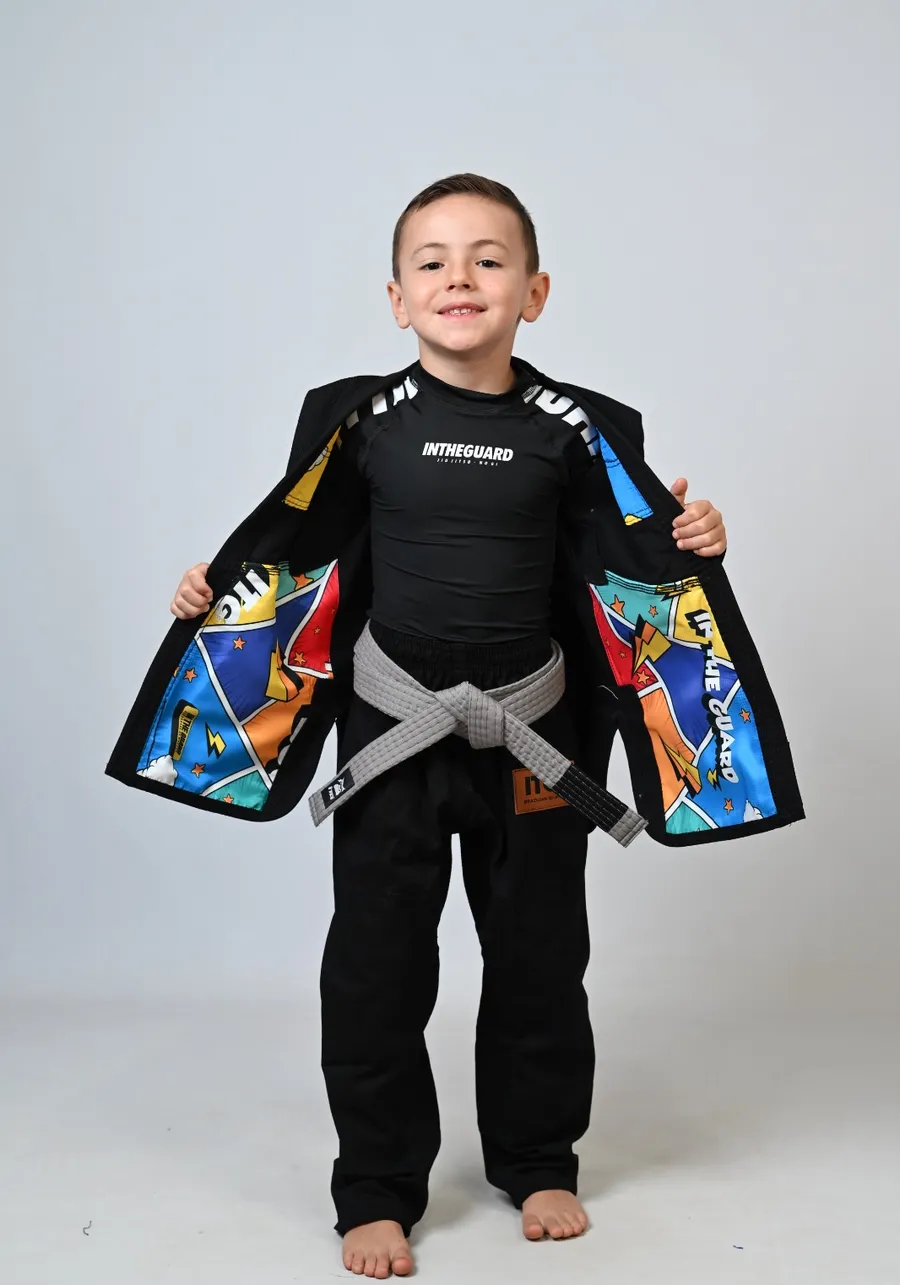 Kimono Infantil In The Guard Colors Preto