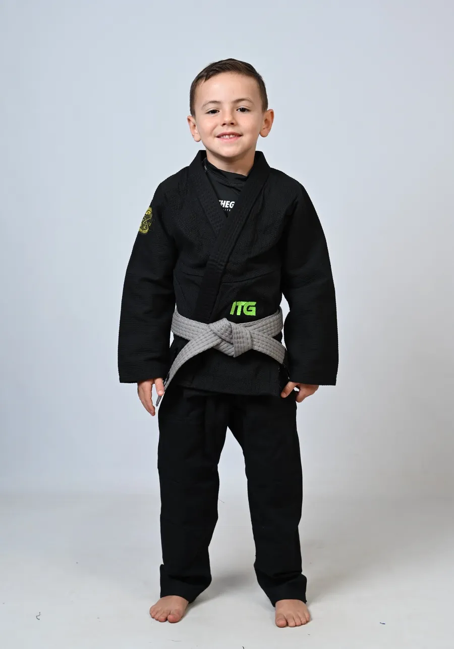 Kimono Infantil In The Guard Green Preto