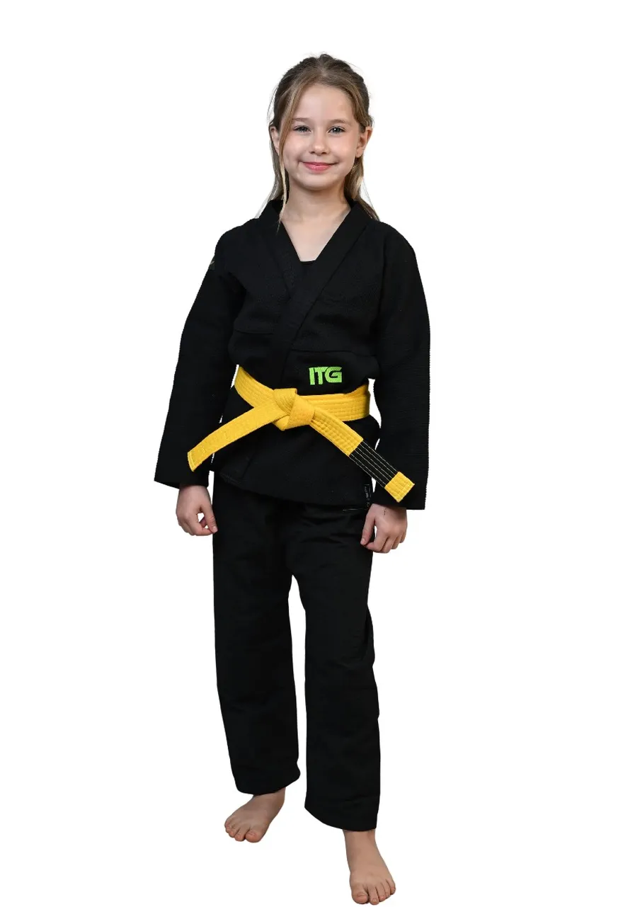 Kimono Infantil In The Guard Green Preto