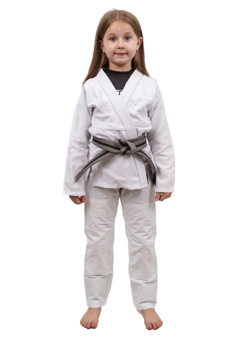 Kimono Infantil In The Guard Liso Branco