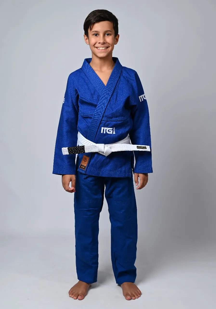 Kimono Infantil In The Guard Xadrez Azul