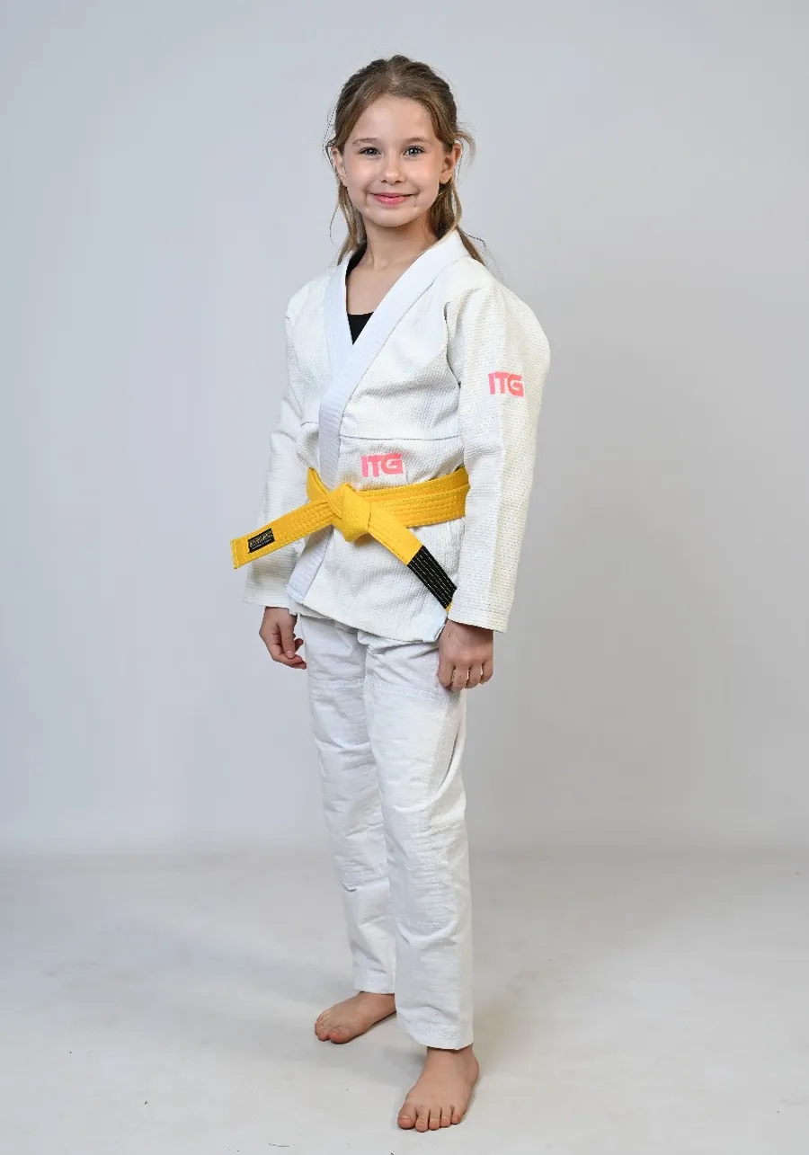 Kimono Infantil In The Guard Pink NEW Branco