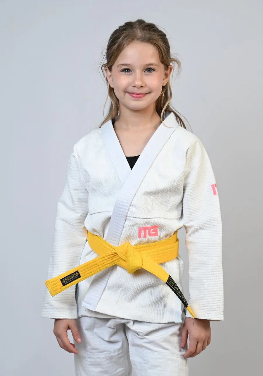 Kimono Infantil In The Guard Pink NEW Branco