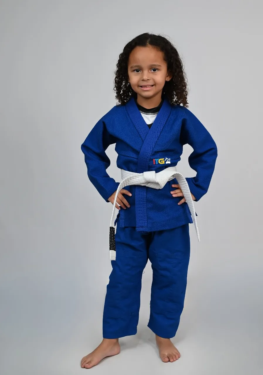 Kimono MIRIM, 4 e 5 anos. Azul INFANTIL:TAMANHO 6