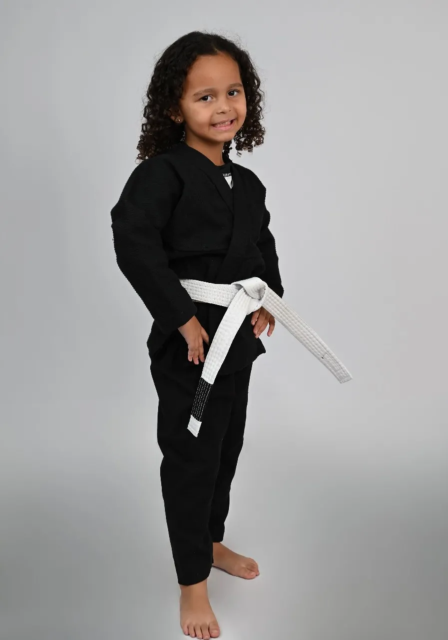 Kimono MIRIM, 4 e 5 anos. Preto INFANTIL:TAMANHO 6