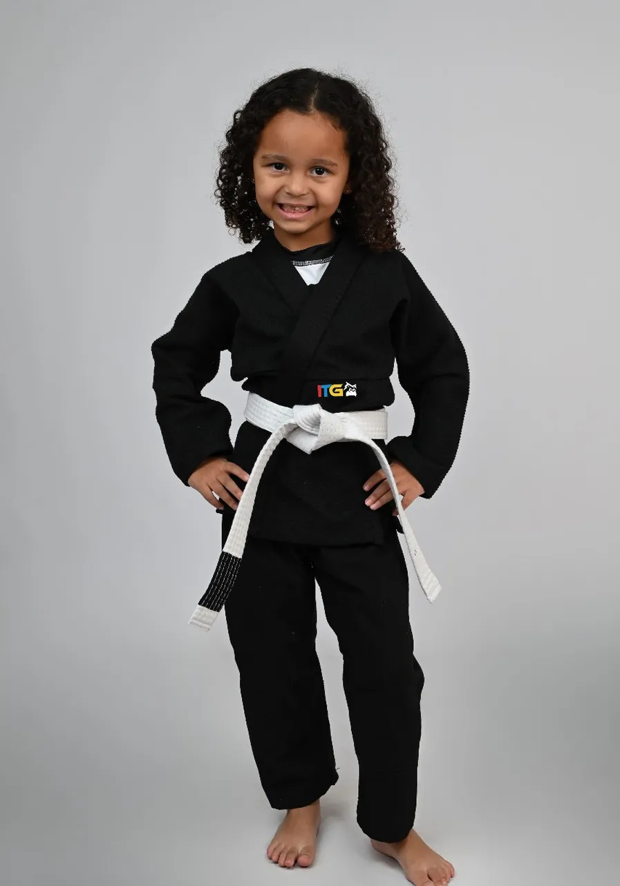 Kimono MIRIM, 4 e 5 anos. Preto INFANTIL:TAMANHO 6