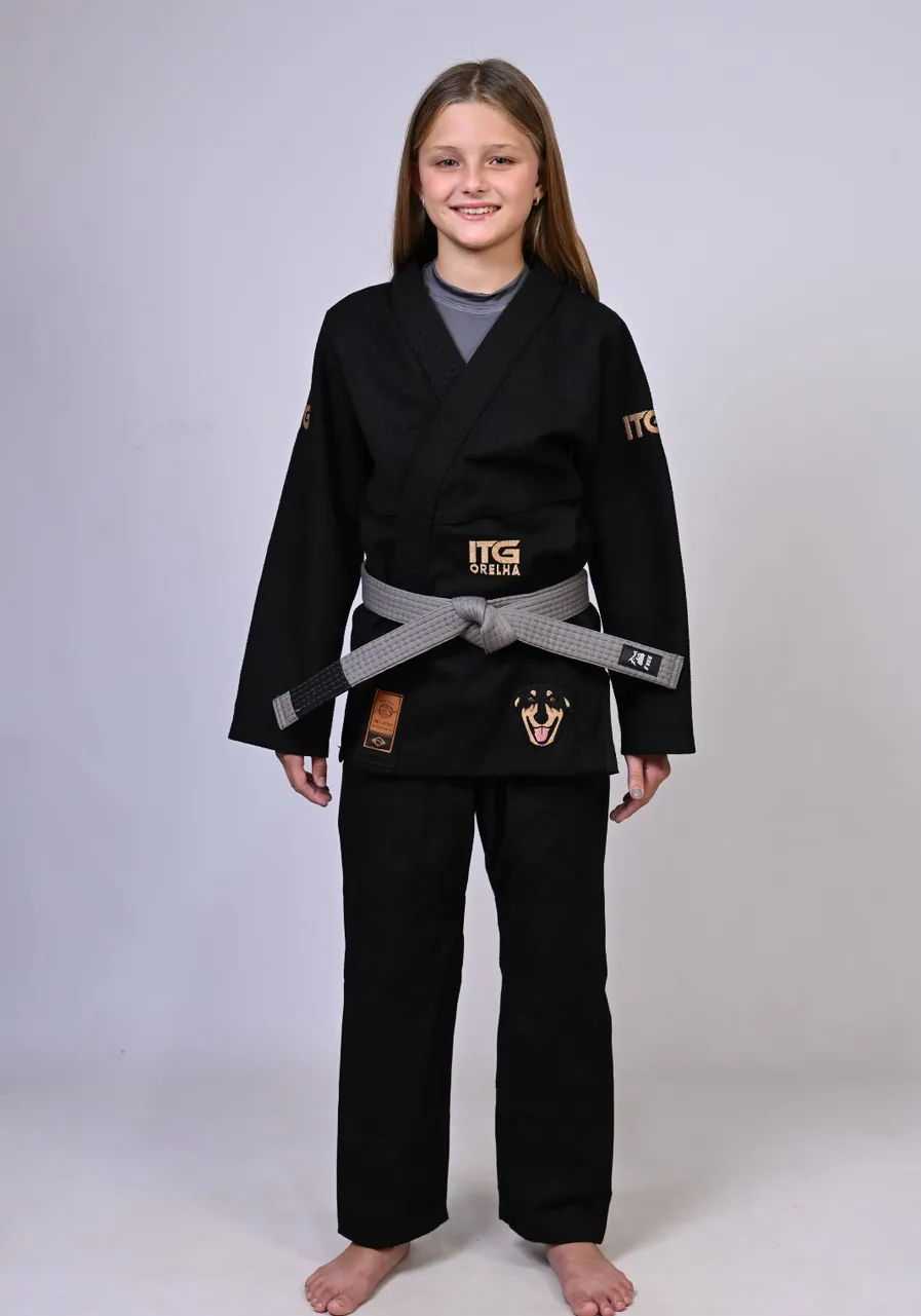 Kimono Infantil ITG ORELHA Preto
