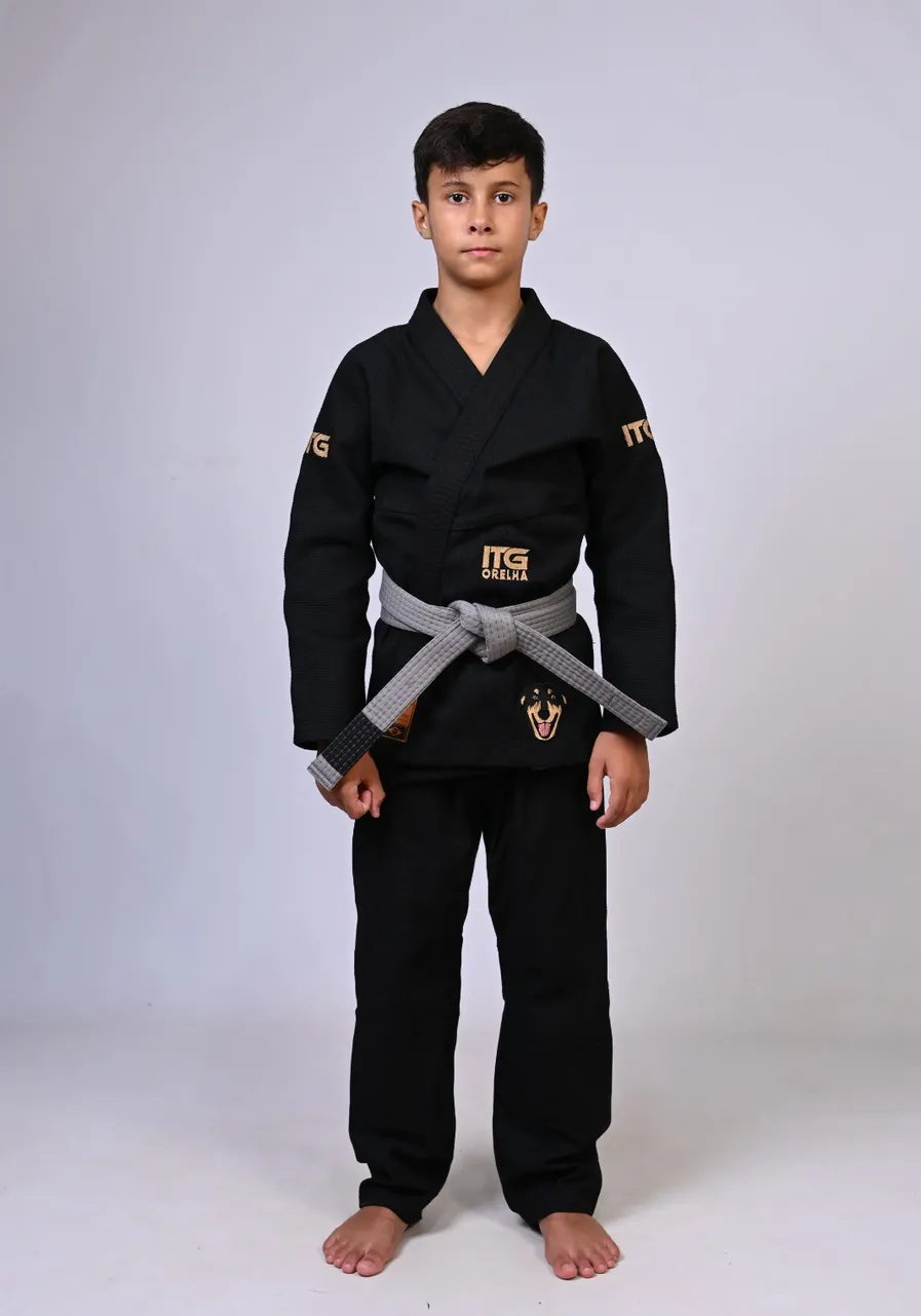 Kimono Infantil ITG ORELHA Preto