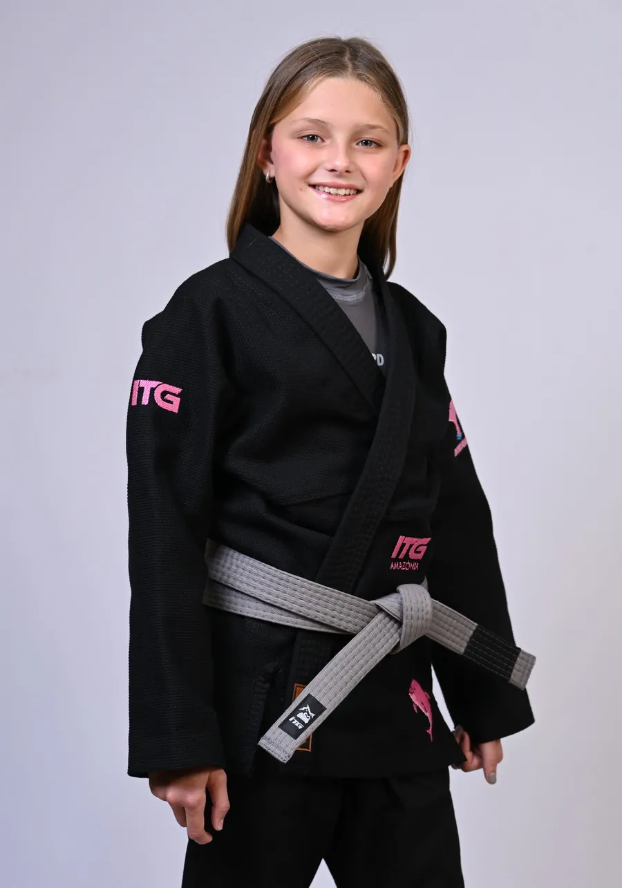 Kimono Infantil ITG Amazônia Boto Rosa Preto