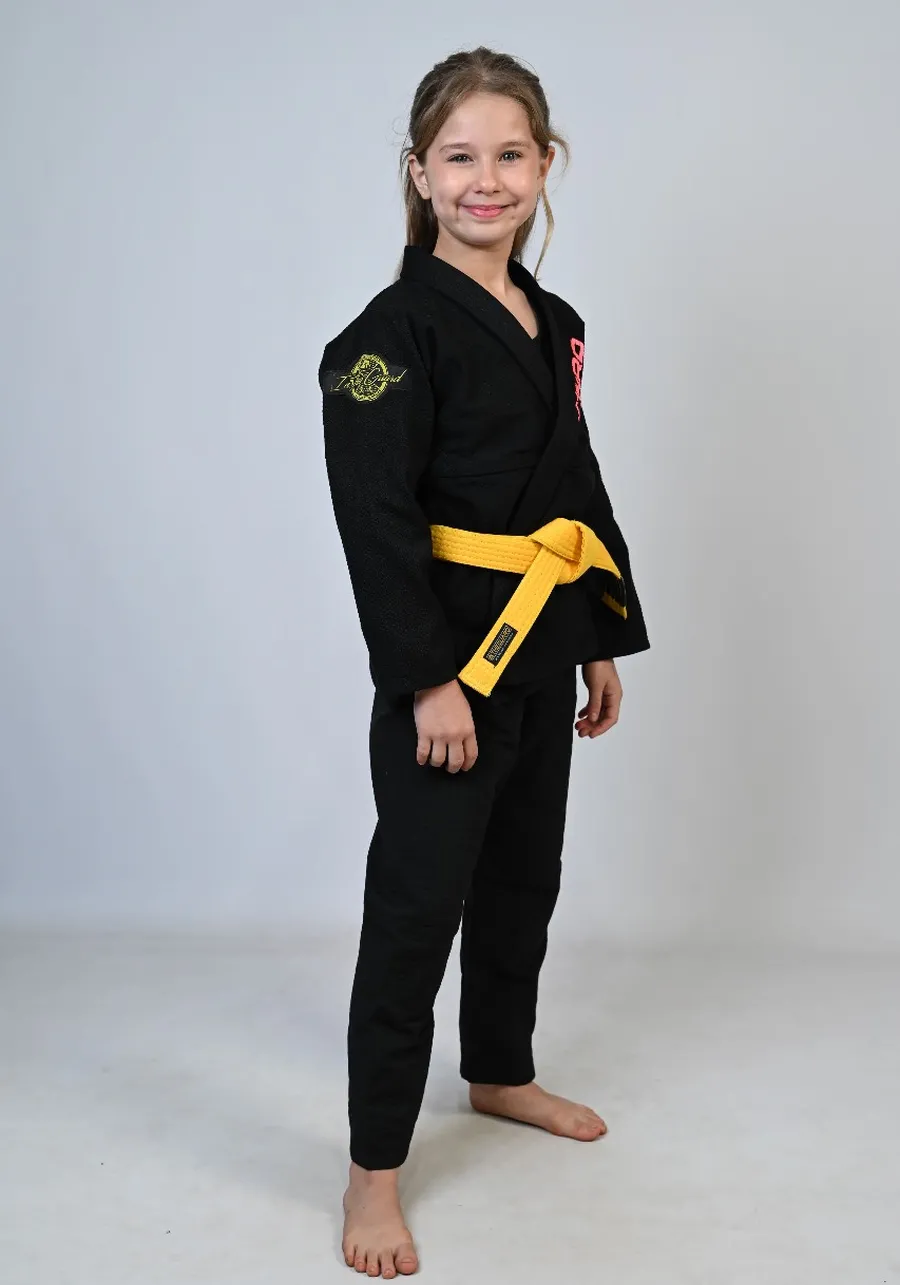 Kimono Infantil In The Guard Girls Preto