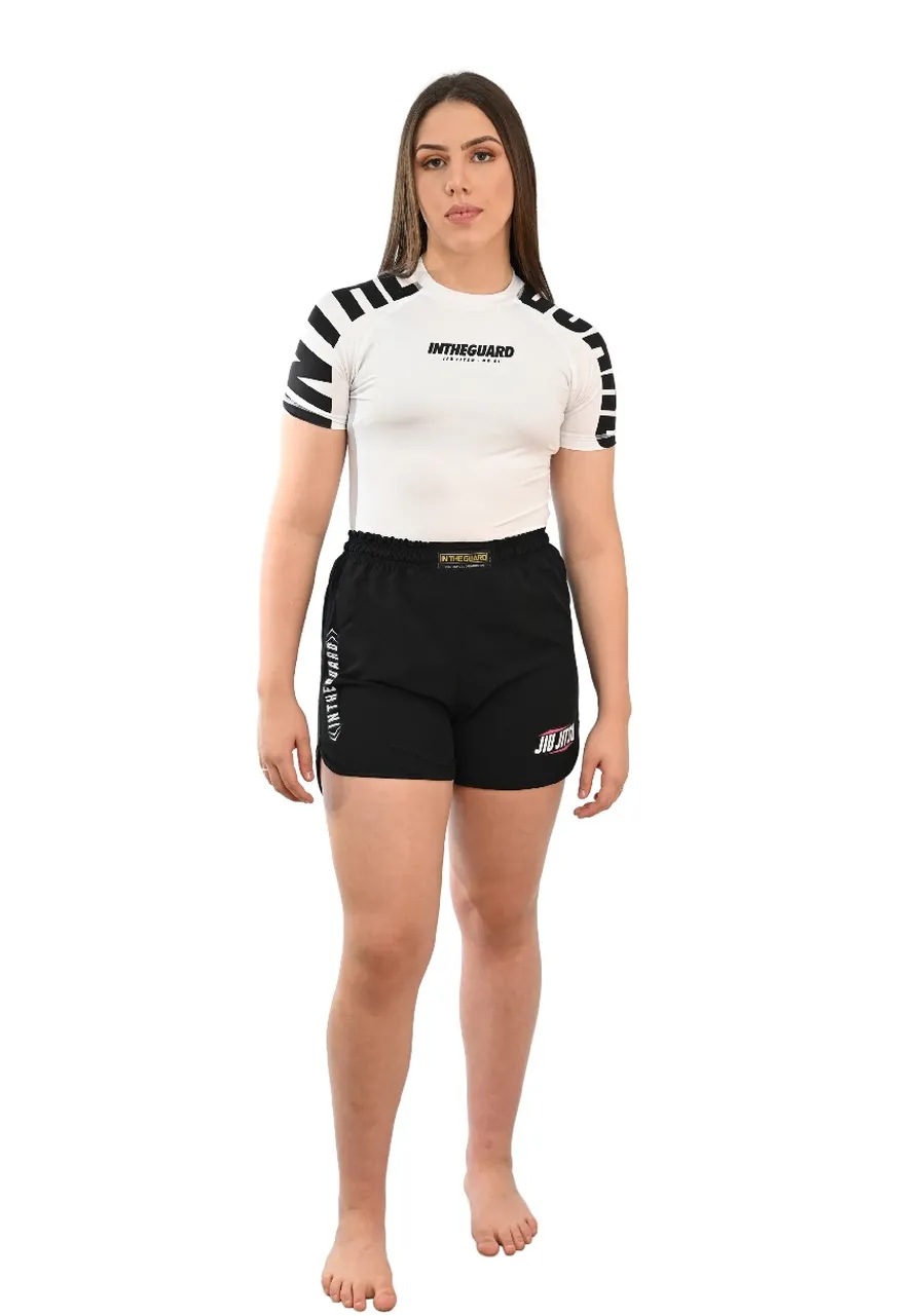 Rash Guard Feminina Cores Faixas Branca
