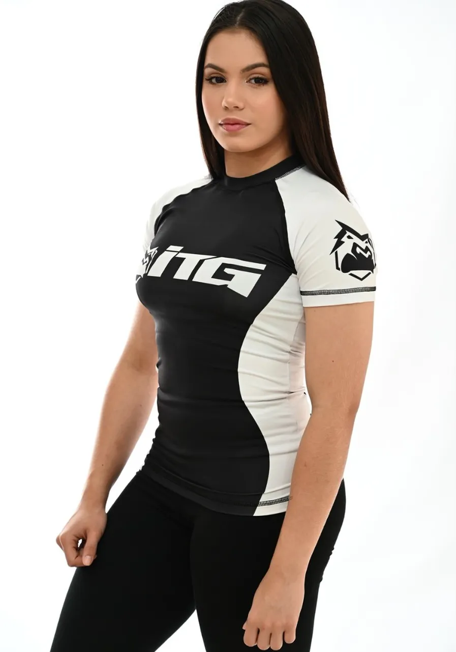 Rash Guard Feminina ITG Manga Curta Branca