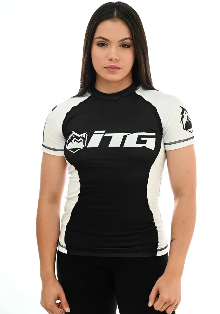 Rash Guard Feminina ITG Manga Curta Branca