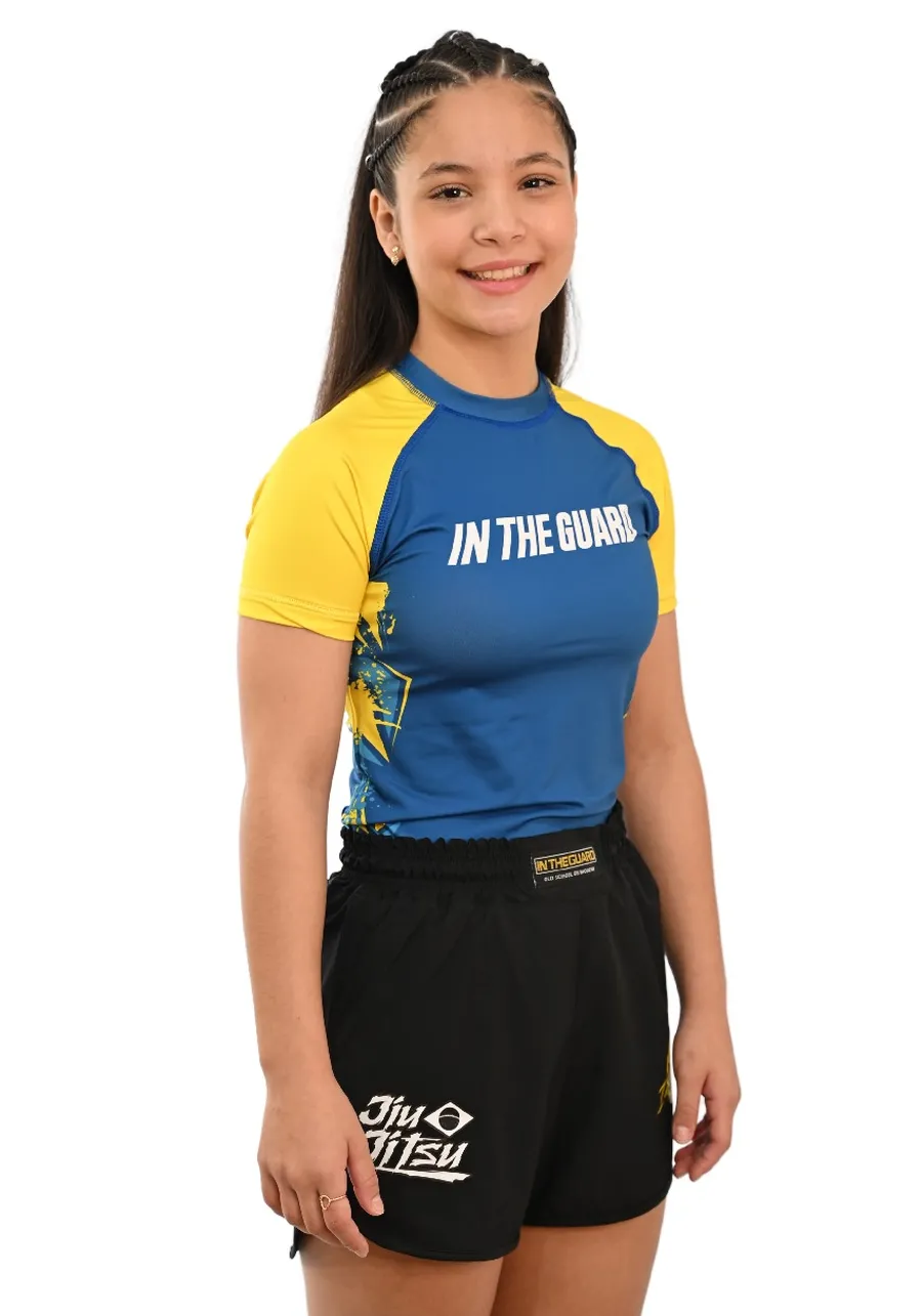 Rash Guard Infantil Brasil Azul