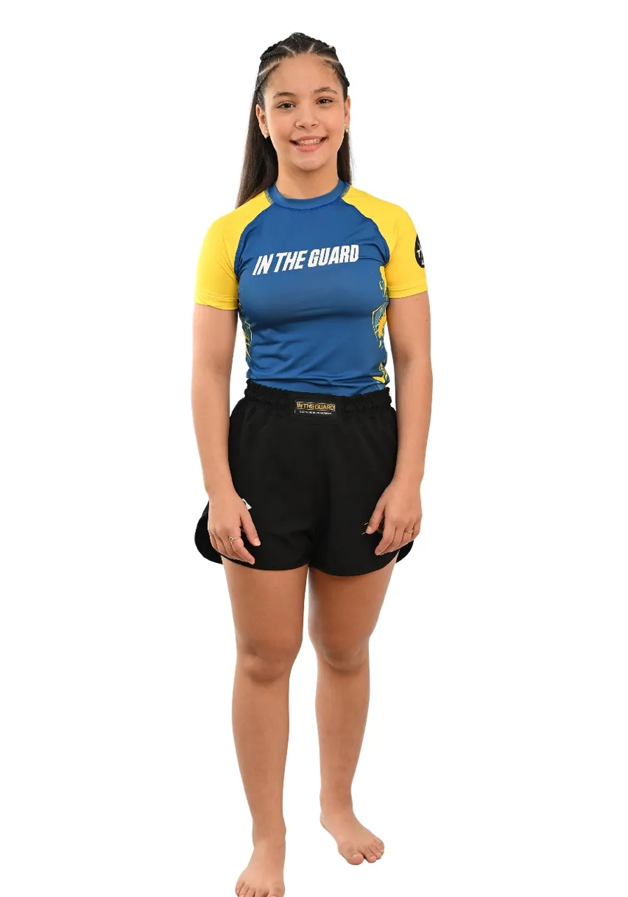 Rash Guard Infantil Brasil Azul
