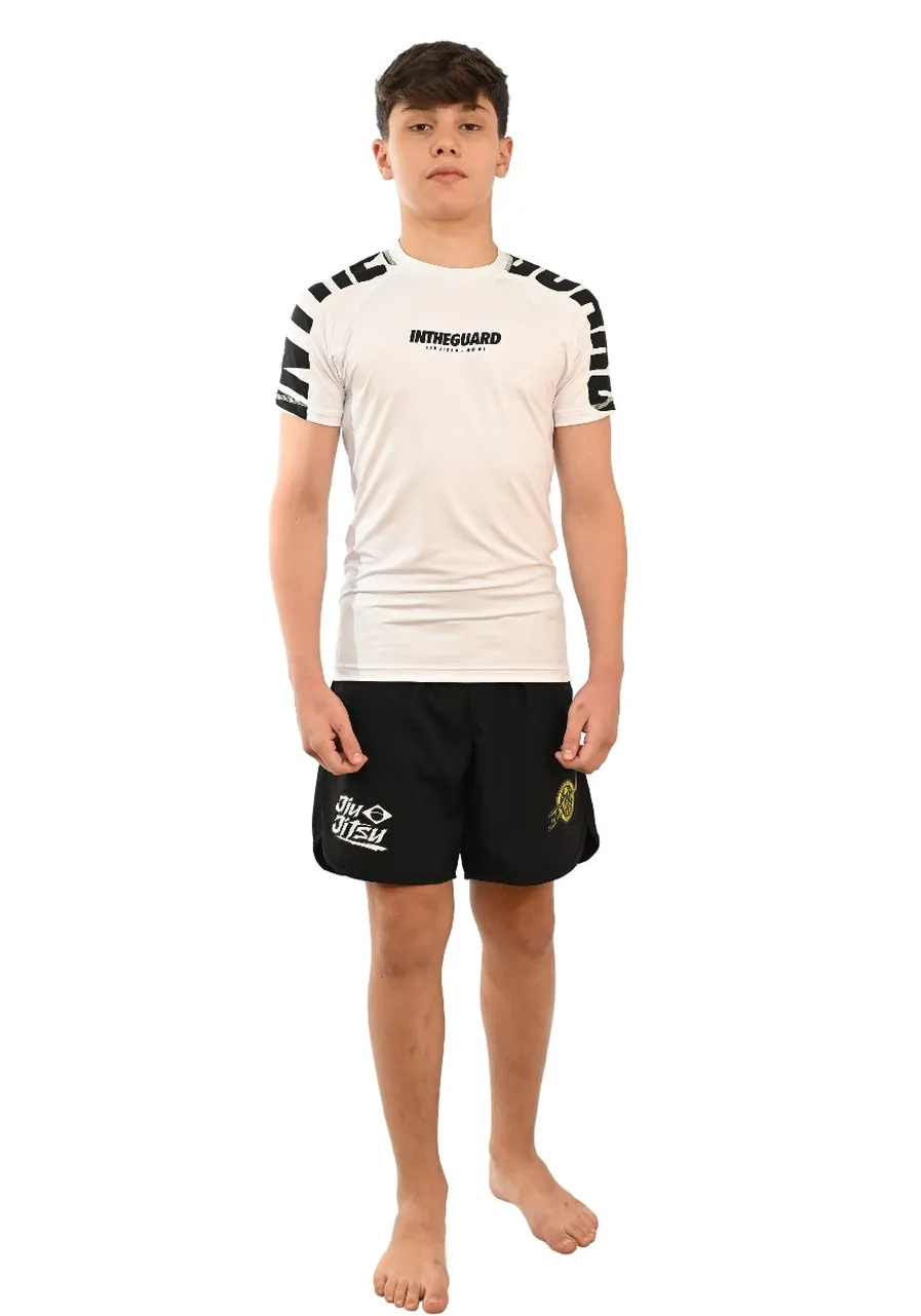 Rash Guard Infantil Cores Faixas Branca