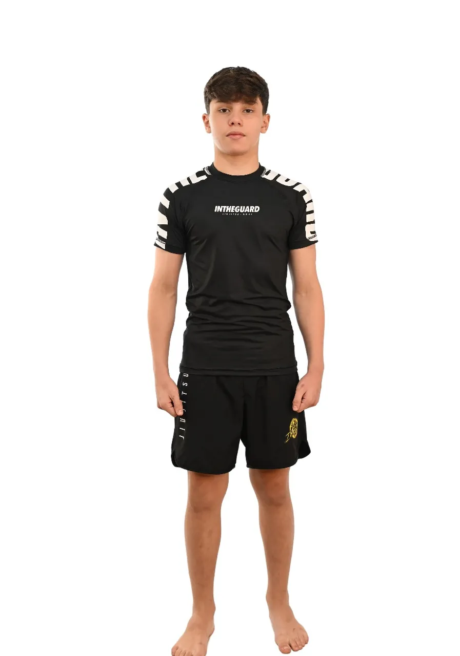 Rash Guard Infantil Cores Faixas Preta