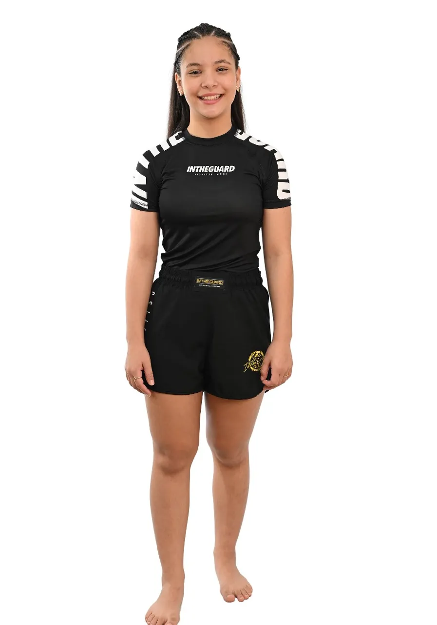 Rash Guard Infantil Cores Faixas Preta