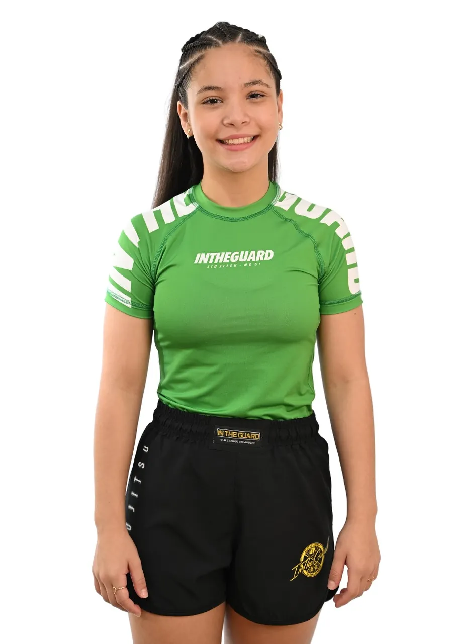 Rash Guard Infantil Cores Faixas Verde