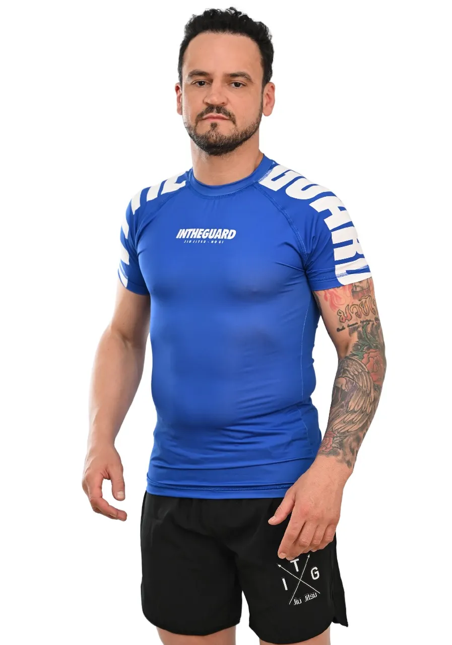 Rash Guard Masculina Cores Faixas Azul