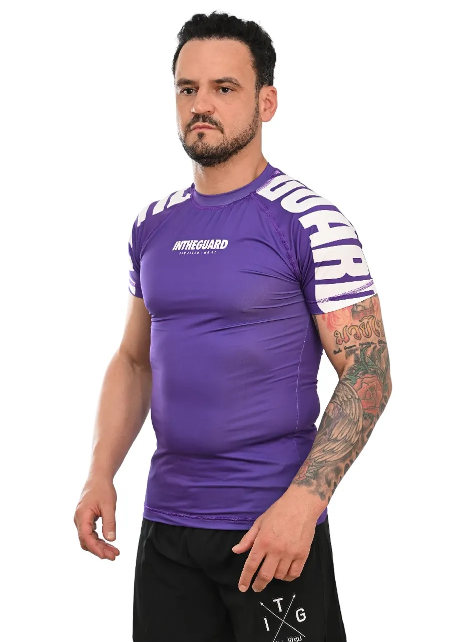 Rash Guard Masculina Cores Faixas Roxa