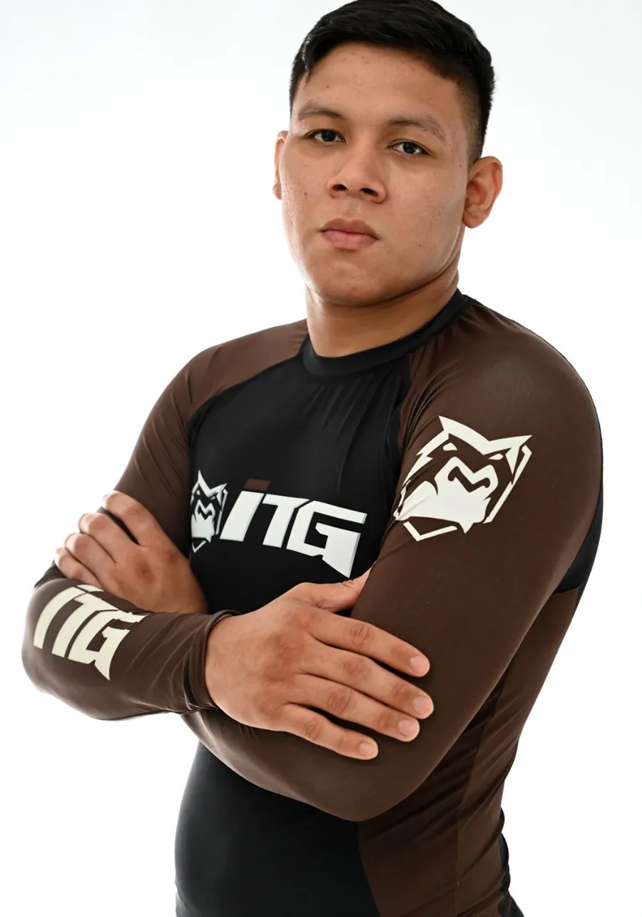Rash Guard Masculina ITG Manga Longa Marrom