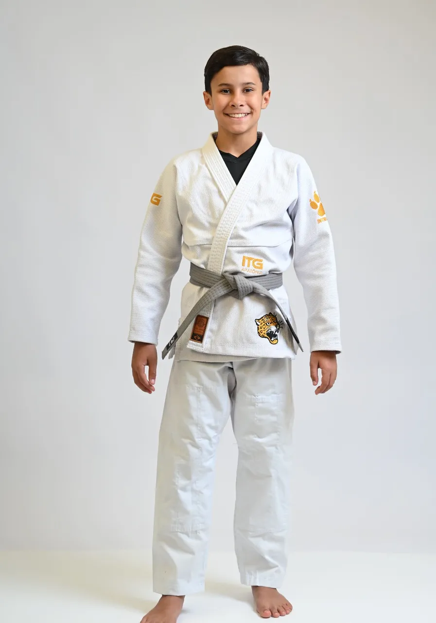 Kimono Infantil ITG Amazônia Jaguar Branco