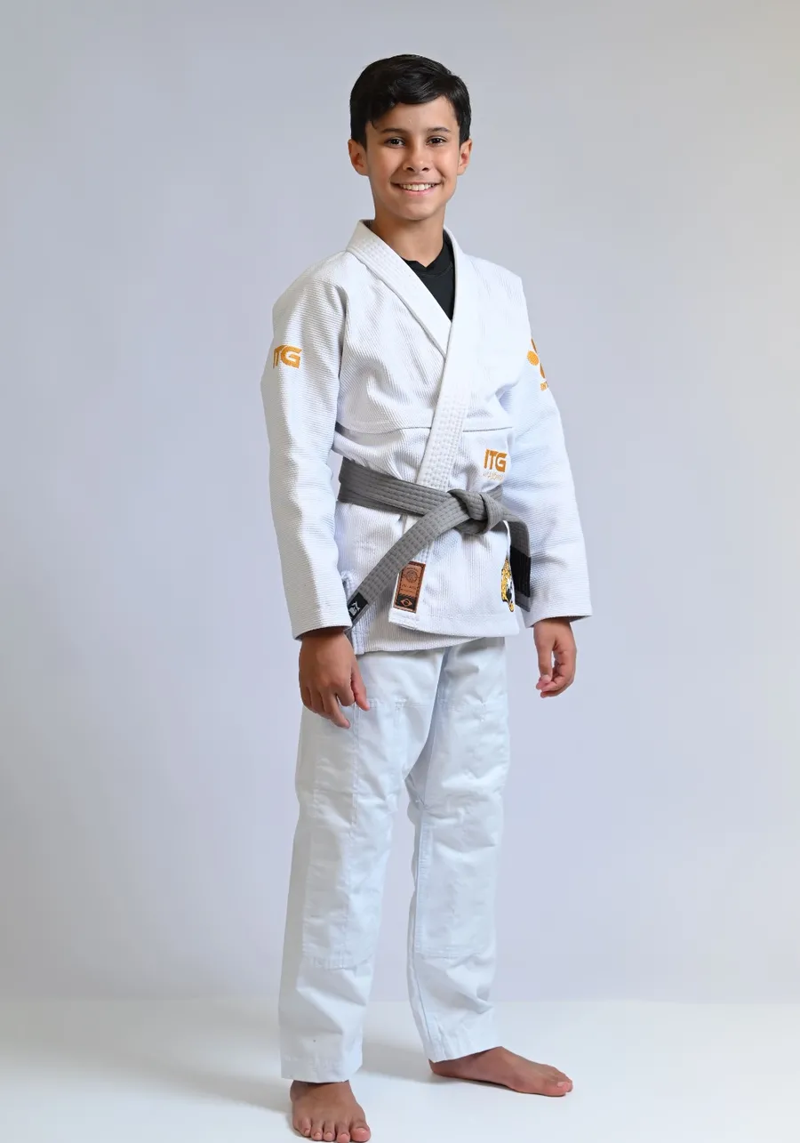Kimono Infantil ITG Amazônia Jaguar Branco