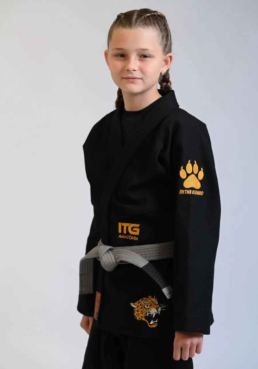 Kimono Infantil ITG Amazônia Jaguar Preto
