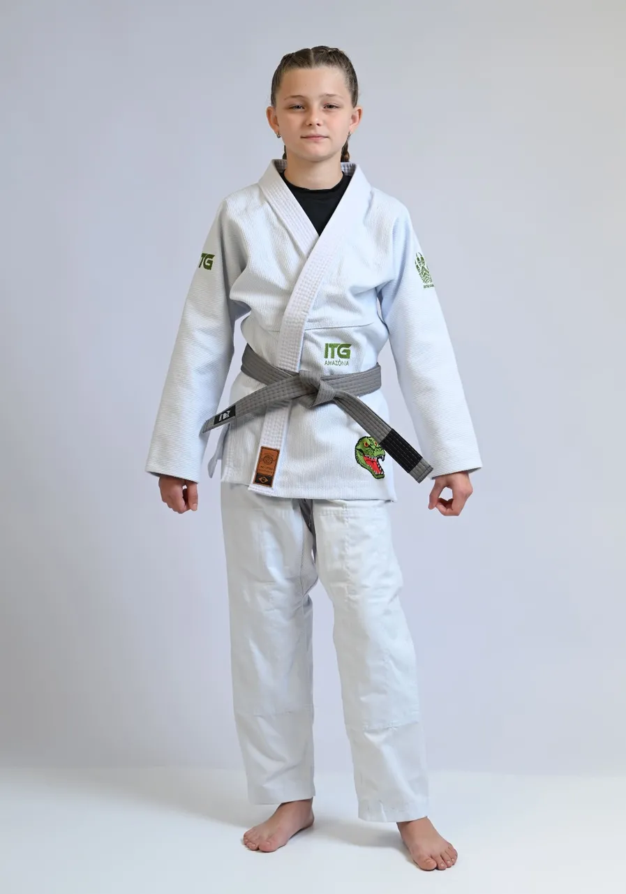 Kimono Infantil ITG Amazônia Jacaré Branco